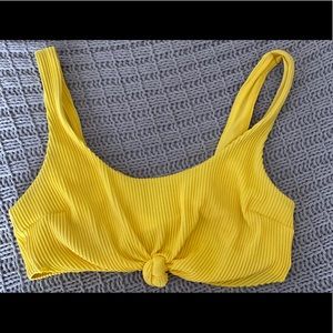Yellow Hollister Tie Bikini Top